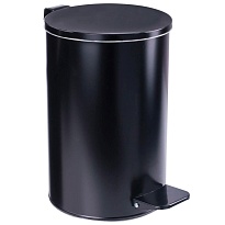 Ведро для мусора с педалью, усиленное, Титан, 10 л, черное, оцинкованная сталь в Армавире