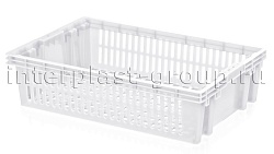 Ящик пластиковый для овощей, фруктов и хлеба Евролоток белый