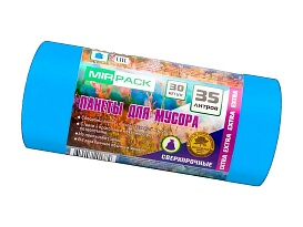 Мешки для мусора 35 л, ароматизированные, синие, в рулоне 30 шт., ПНД, 12 мкм, 640х500 мм, EXTRA, 3530661 в Армавире