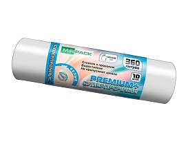 Мешки для мусора 360 л, белые, в рулоне 10 шт., ПВД 65 мкм, 1400х1000 мм, PREMIUM+, 3601015302 в Армавире