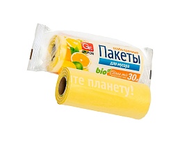 Мешки для мусора 35 л, ароматизированные, желтые, в рулоне 20 шт., ПНД, 12 мкм, 560х530 мм, GRIFON Цитрусовый Микс, 100-033 в Армавире