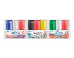 Мешки для мусора 30 л, ассорти, в рулоне 20 шт., ПНД, 9 мкм, 600х500 мм, GRIFON Триколор, 101-024 в Армавире