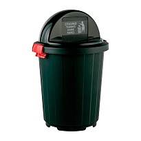 Мусорный бак с крышкой - клавишей 105 л темно-зеленый 105 темно-зеленый в Армавире Мусорный бак с крышкой - клавишей 105 л темно-зеленый 105 темно-зеленый в Армавире