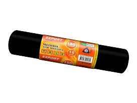 Мешки для мусора 180 л, ароматизированные, черные, в рулоне 10 шт., ПВД, 80 мкм, 1100х930 мм, EXPORT, exp18010142 в Армавире