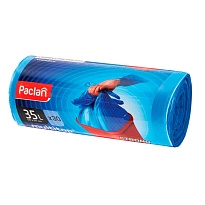 Мешки для мусора 35 л, с ушками, синие, в рулоне 30 шт., ПНД, 10,5 мкм, 640х500 мм, PACLAN Multitop, 600819 в Армавире