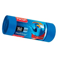 Мешки для мусора 160 л, с ушками, синие, в рулоне 10 шт., ПВД, 30 мкм, 1250х900 мм, PACLAN Multitop, 604064 в Армавире Мешки для мусора 160 л, с ушками, синие, в рулоне 10 шт., ПВД, 30 мкм, 1250х900 мм, PACLAN Multitop, 604064 в Армавире