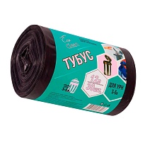 Мешки для мусора 12 л, черные, в рулоне 30 шт., ПНД, 6 мкм, 550х320 мм, Концепция Быта Tubus, 604936 в Армавире