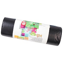 Мешки для мусора 220 л, черные, в рулоне 10 шт., ПВД, 29 мкм, 1100х830 мм, Концепция Быта ЭкоДом, 604924 в Армавире
