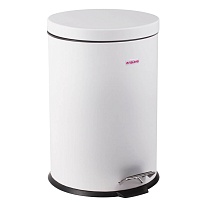 Ведро-контейнер для мусора (урна) с педалью LAIMA Classic, 12 л, белое, глянцевое, металл, со съемным внутренним ведром в Армавире